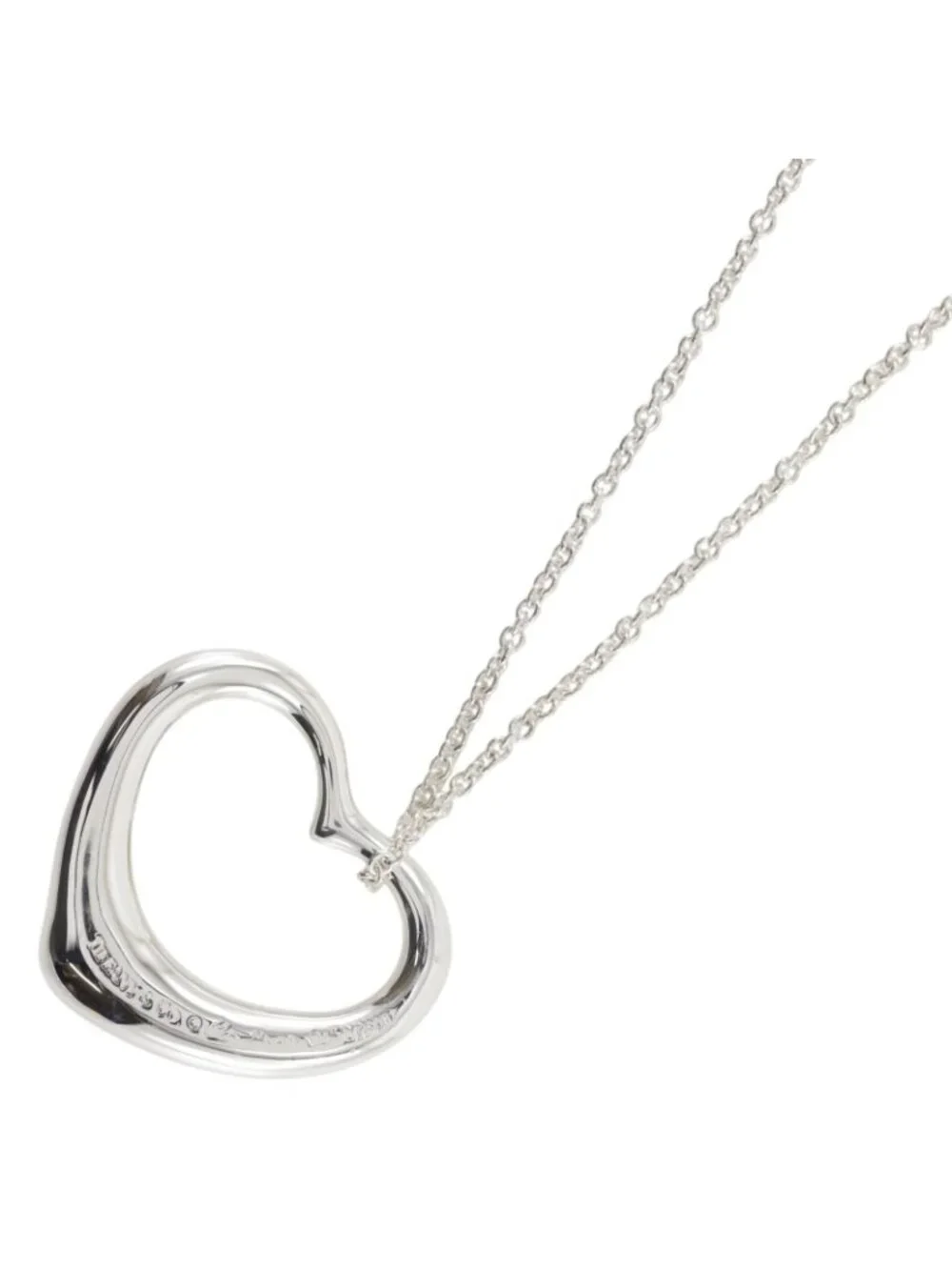 Tiffany & Co Open Heart Elsa Peretti 925 Sterling Silver Necklace